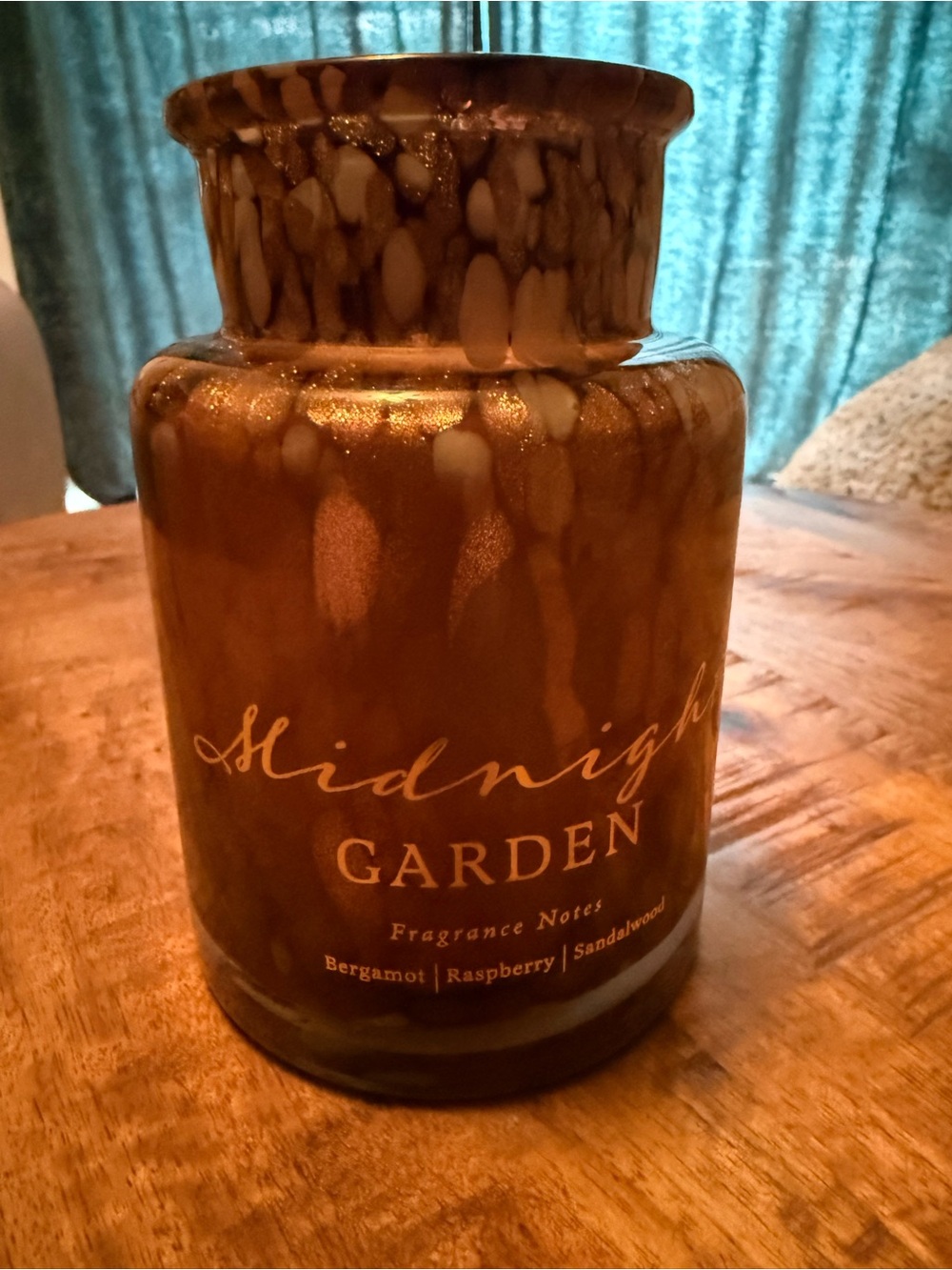 Midnight Garden Shimmering Speckled Tortoise Shell Candle